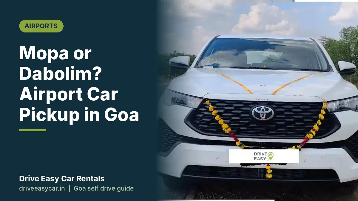 Drive Easy Innova Hycross for an airport pickup in Goa