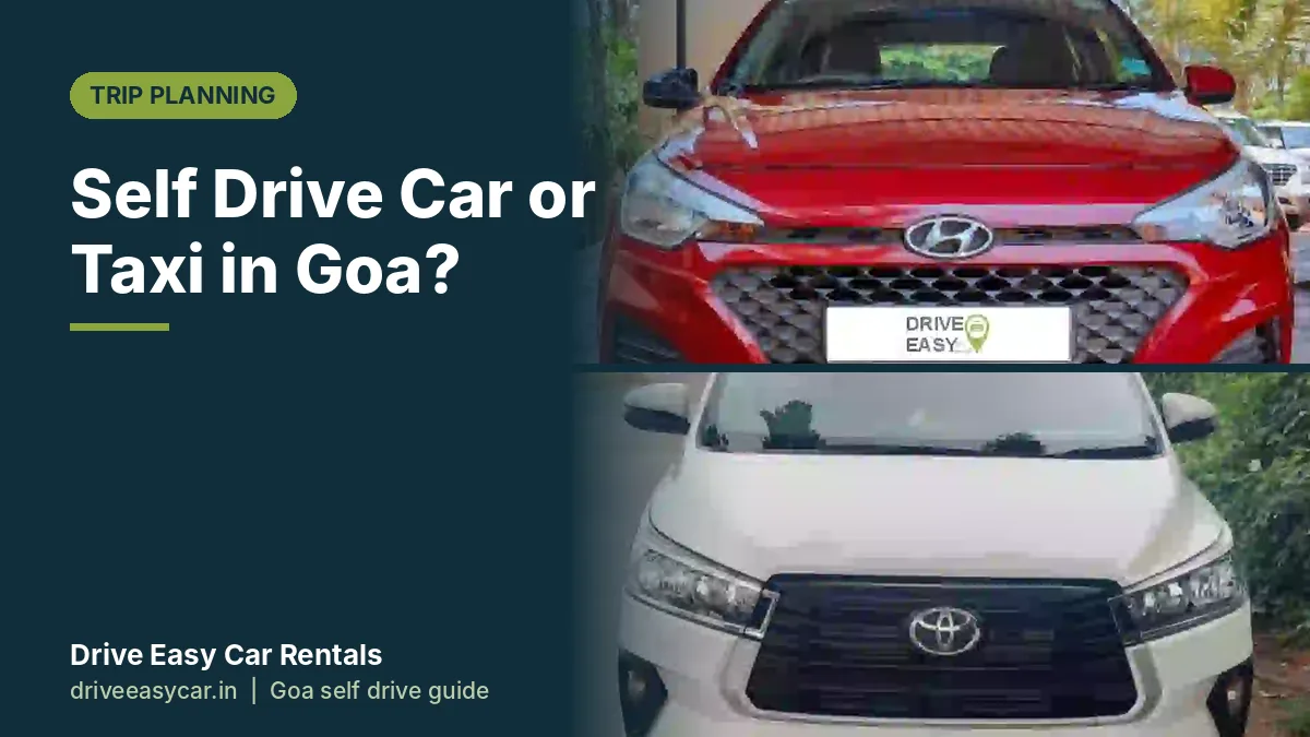 Drive Easy Innova Crysta taxi and self drive cars in Goa